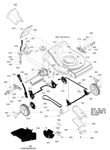 Mower Housing Assembly Diagram and Parts List for 218910X43B 2004 Briggs and Stratton Lawn Mower